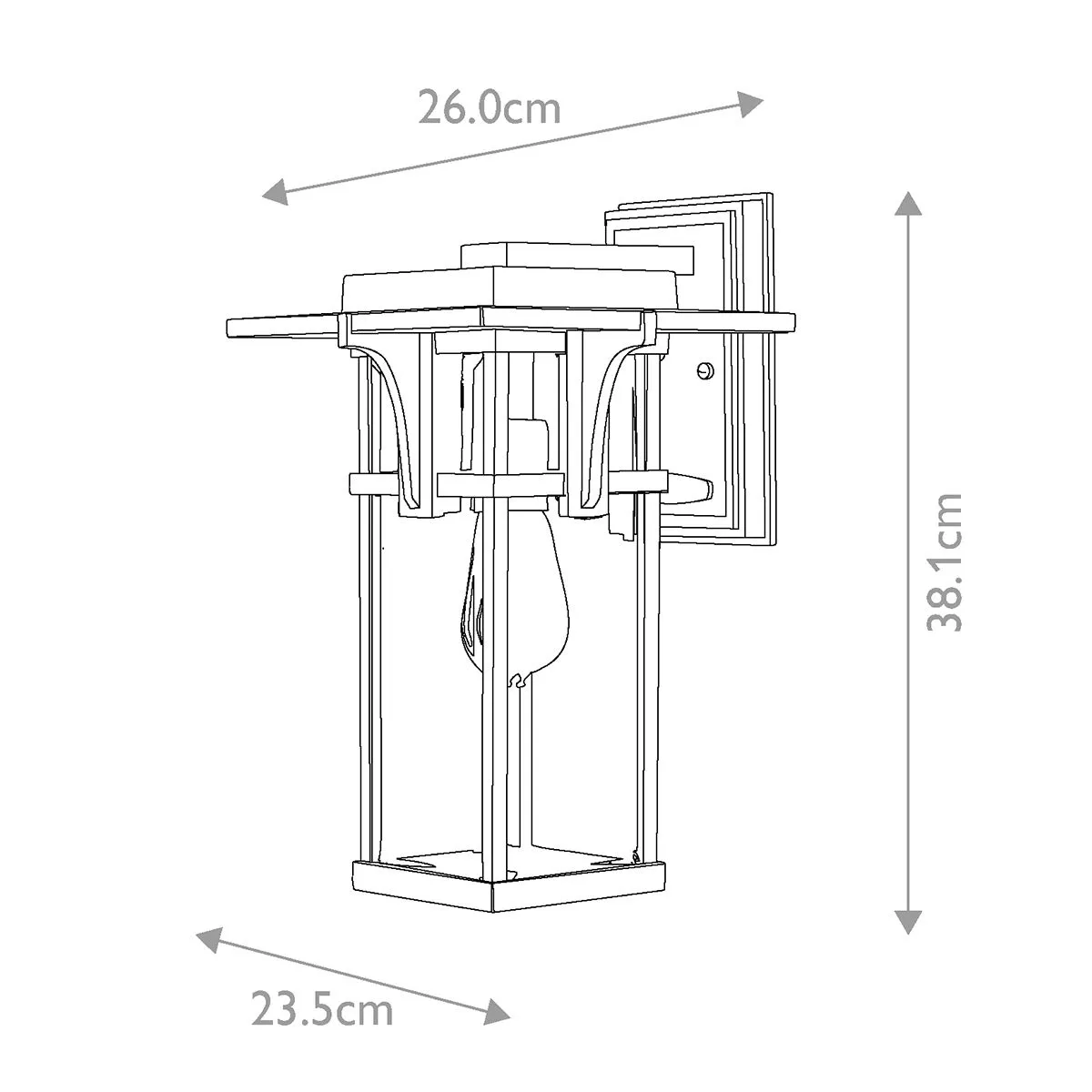 Manhattan 1 Light Medium Wall Lantern | Oil Rubbed Bronze
