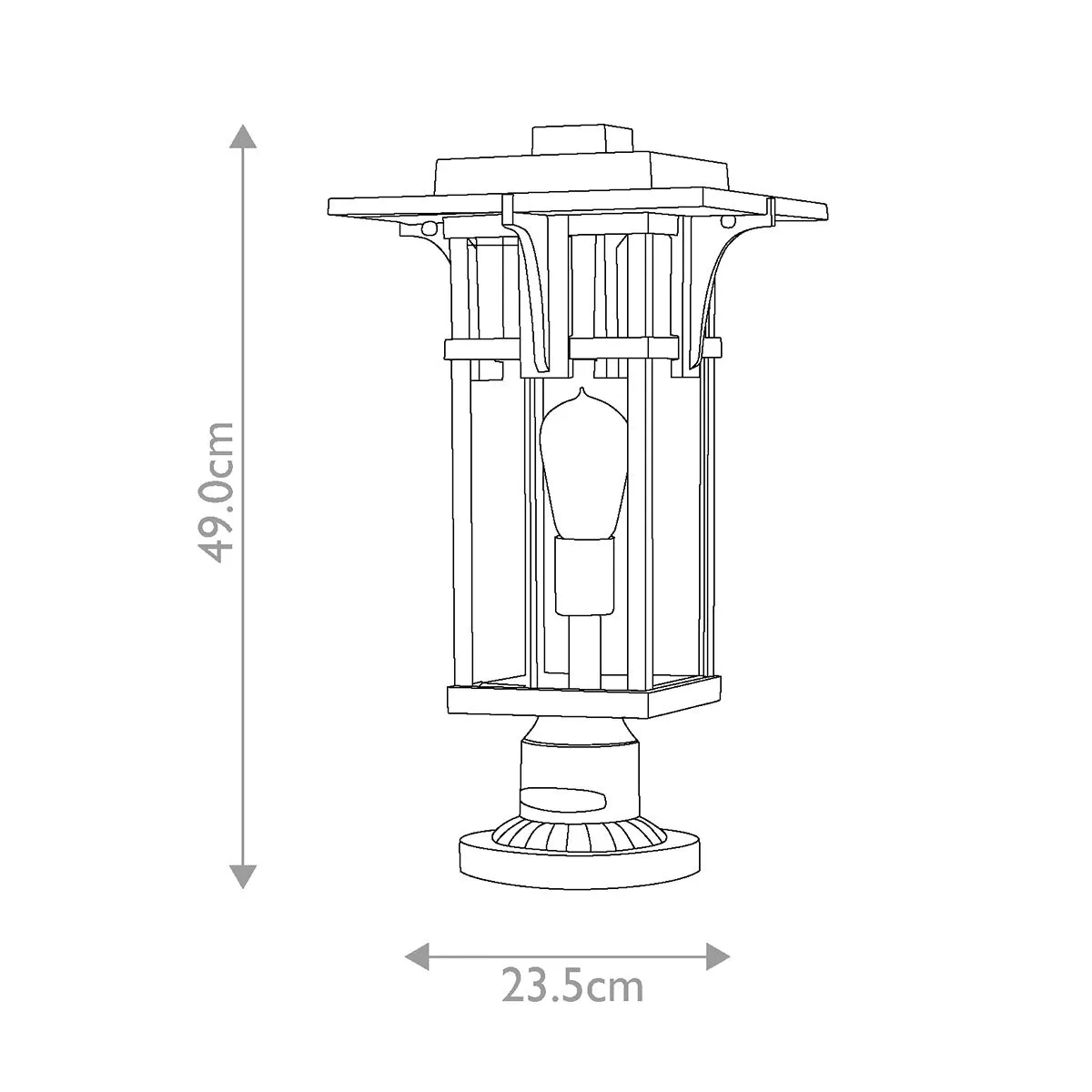 Manhattan 1 Light Pedestal | Oil Rubbed Bronze