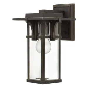 Manhattan 1 Light Small Wall Lantern | Oil Rubbed Bronze