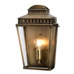 Mansion House 1 Light Wall Lantern | Aged Brass
