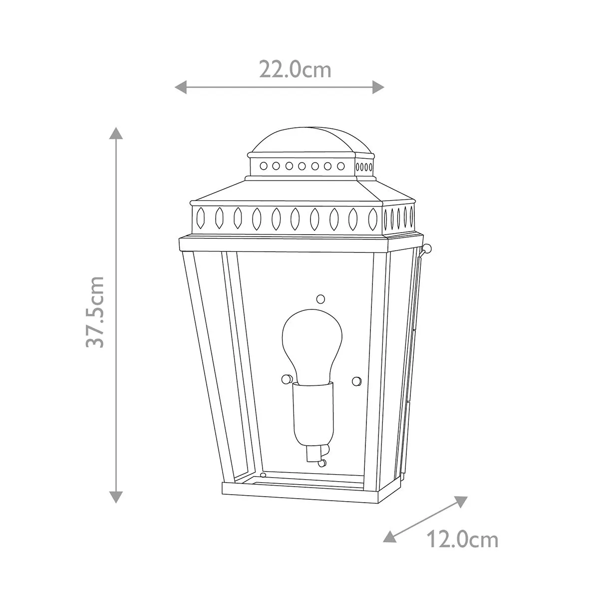 Mansion House 1 Light Wall Lantern | Verdigris