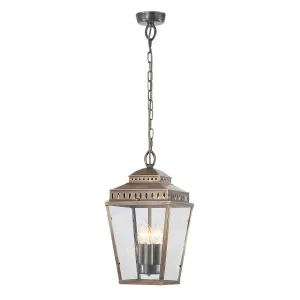 Mansion House 3 Light Chain Lantern | Aged Brass