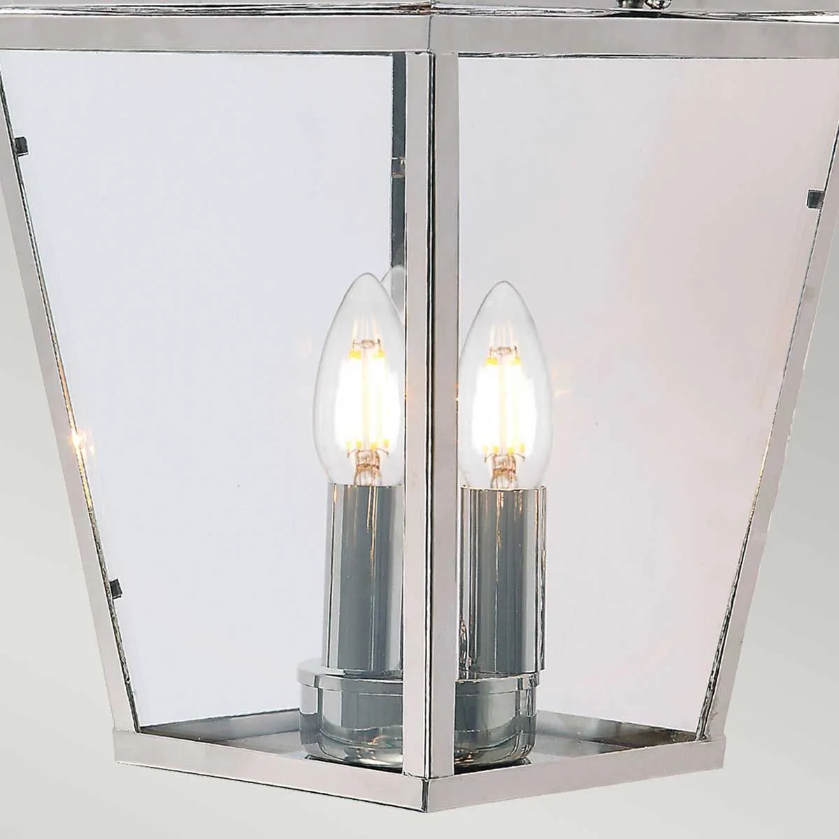 Mansion House 3 Light Chain Lantern | Polished Nickel