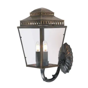 Mansion House 3 Light Wall Lantern | Aged Brass