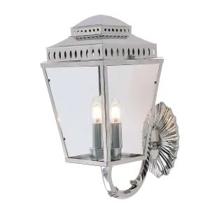 Mansion House 3 Light Wall Lantern | Polished Nickel