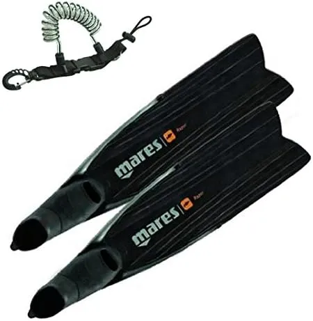 Mares Razor Pro Spearfishing Freediving Long Blade Fin w/Lanyard Coil