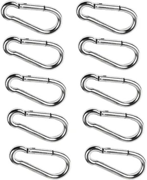 MARINE CITY 316 Grade Stainless Steel Carabiner/Clip Snap Hook 3-1/2 Inches for Climbing – Fishing – Hiking