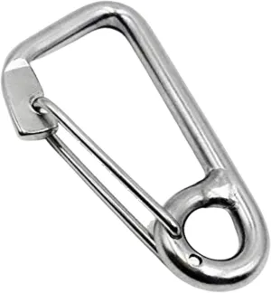 MARINE CITY Carabiner Spring Snap Hook – 316 Stainless Steel, Premium Quality, Rustproof, Lightweight, for Keys, Water Bottles, RVs, Boats, Camping, Hiking