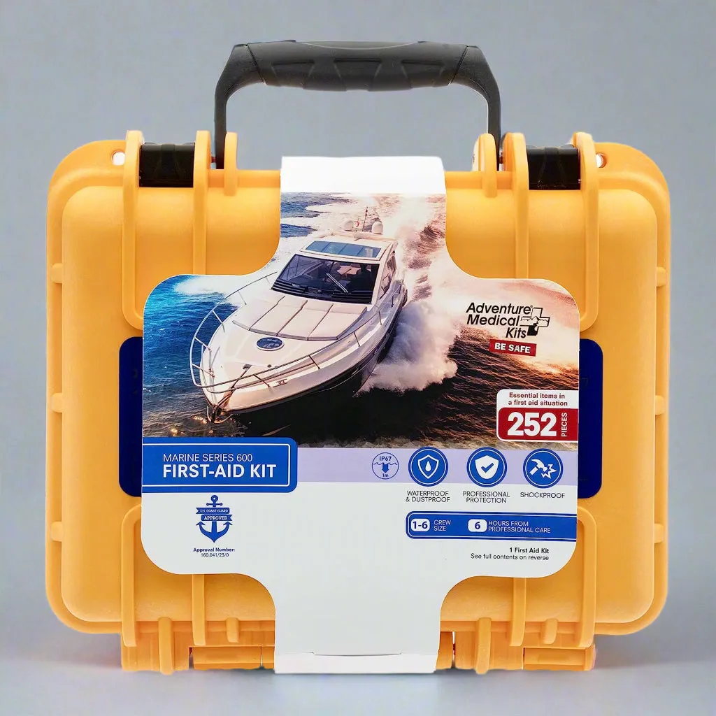 Marine First Aid Kit | USCG Approved 8-Person Medical Kit | Waterproof Emergency Medical Supply for Boaters