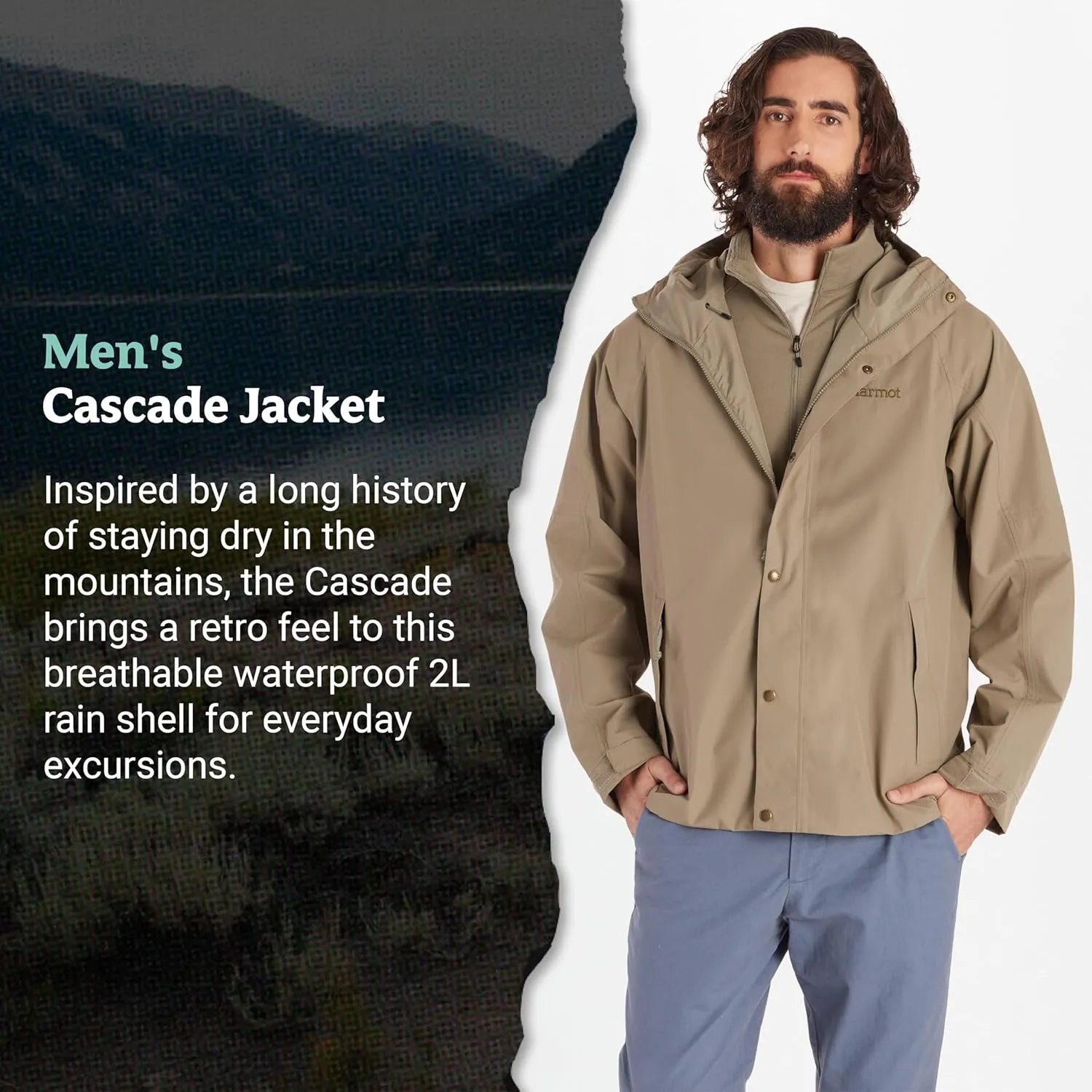 MARMOT Men's Cascade Waterproof Rain Jacket
