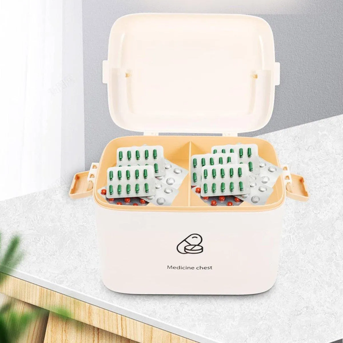 Medicine Cabinet Household Organizer Storage Emergency First Aid Kit Organizer