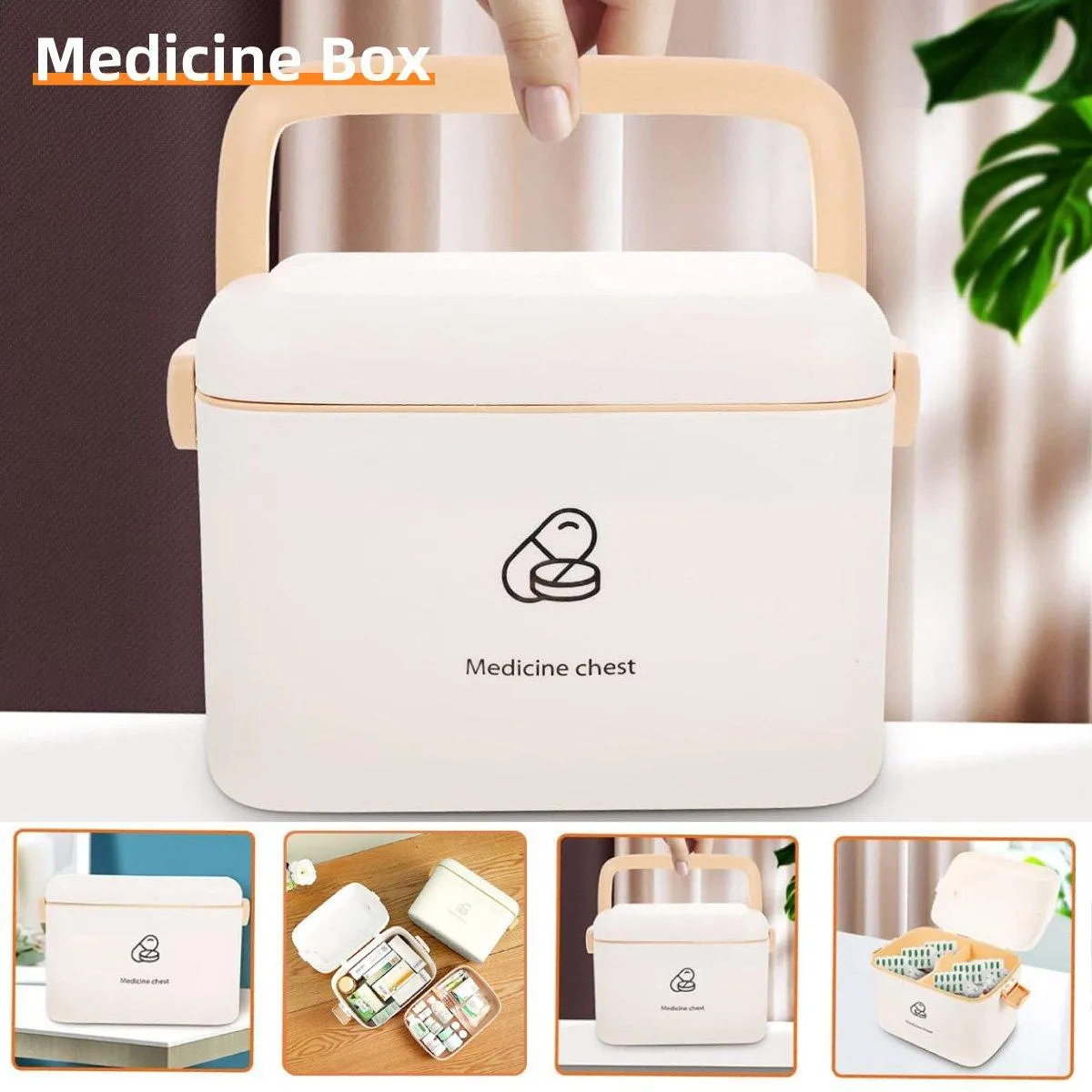 Medicine Cabinet Household Organizer Storage Emergency First Aid Kit Organizer