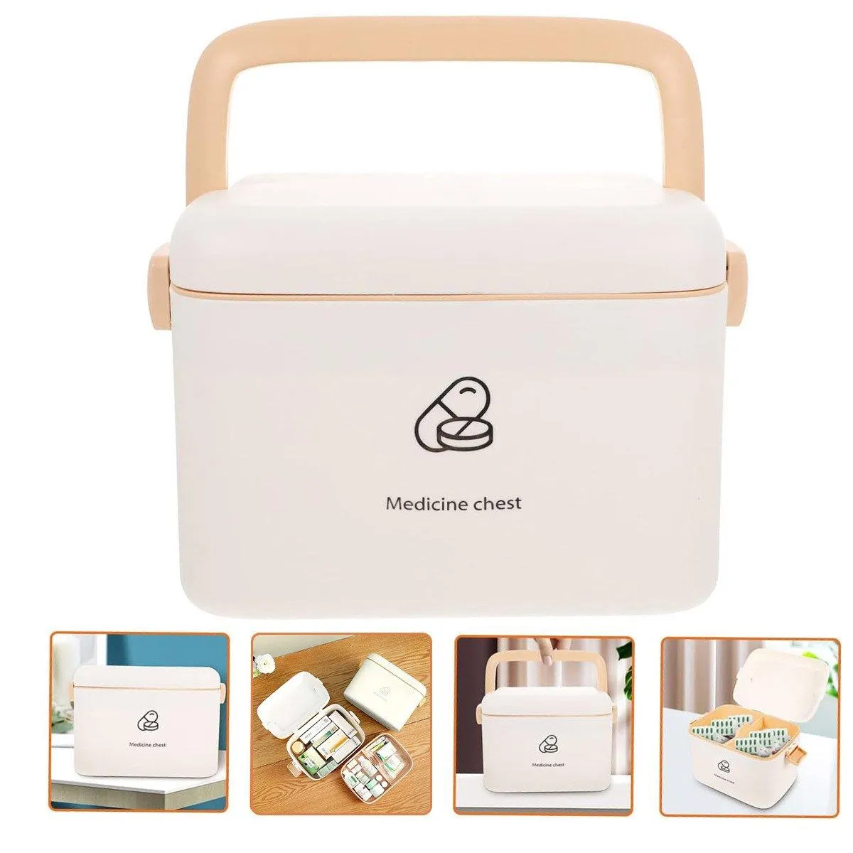 Medicine Cabinet Household Organizer Storage Emergency First Aid Kit Organizer