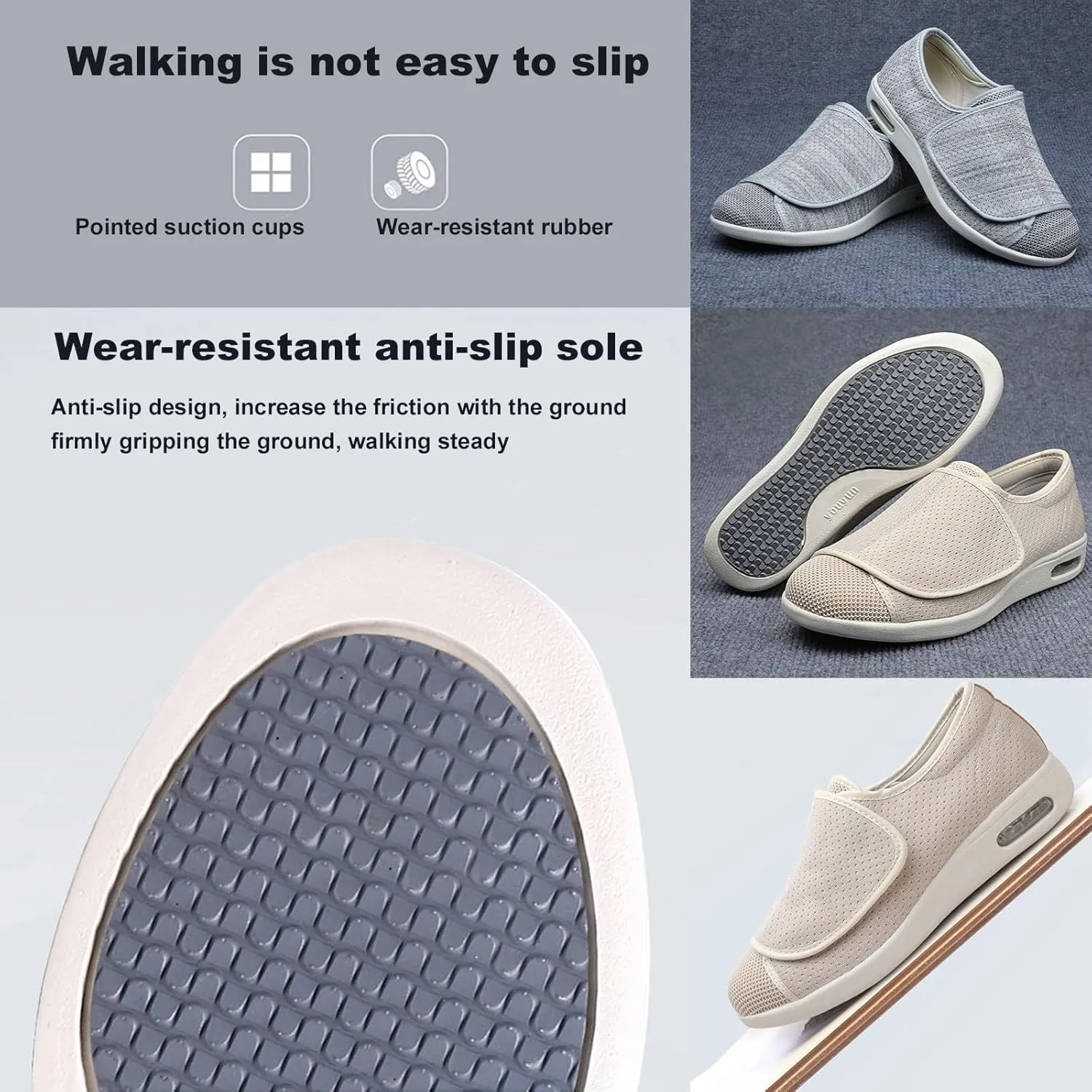 Men's Diabetes,Waterproof Hiking Shoes for Sensitive Feet