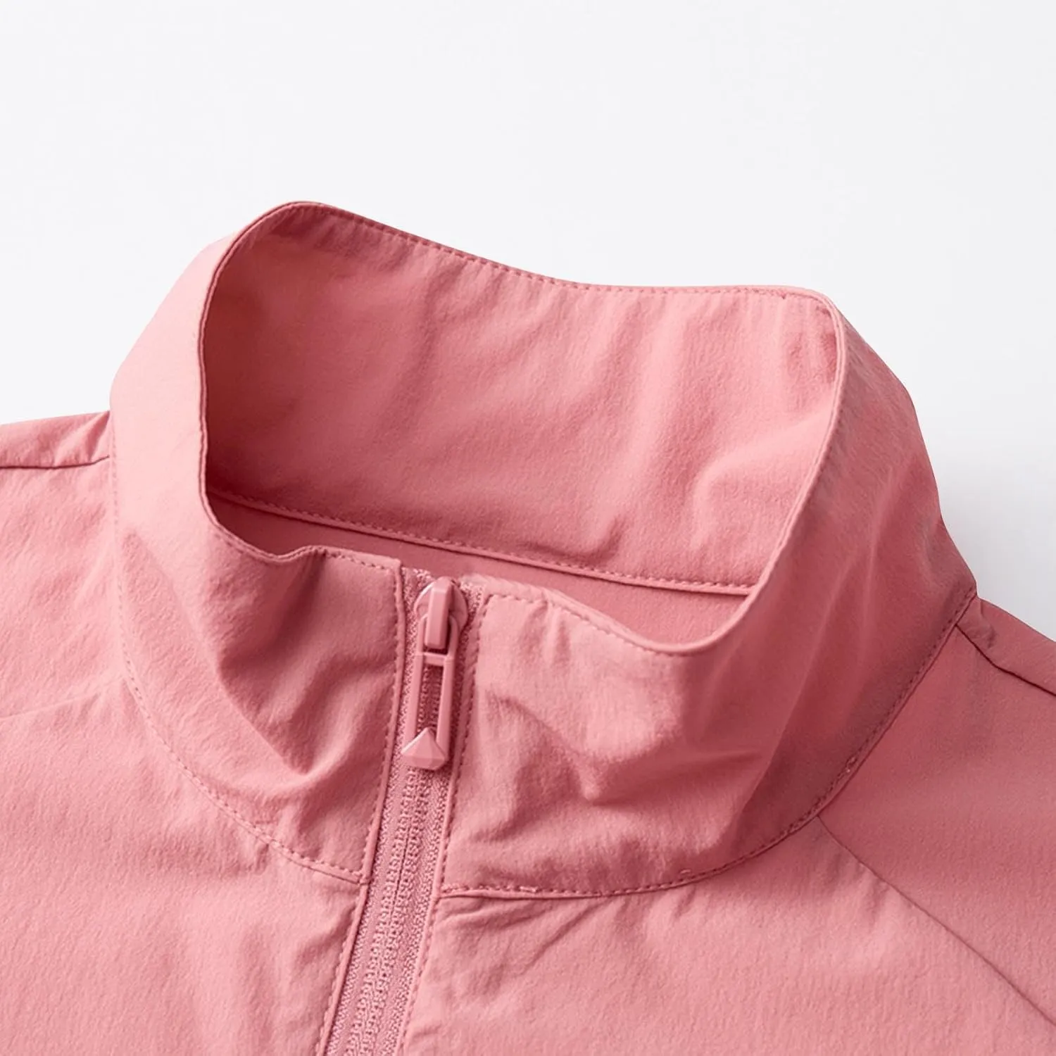 Mens Long Sleeve Sun Protection Shirts Casual Solid Color Full Zip Summer Coats with Pockets Lighweight UV