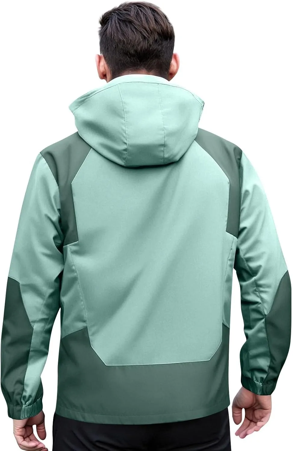 Mens Rain Jacket Lightweight Waterproof Rain Coats Poncho Sun Protective Outdoor Jacket with Hooded
