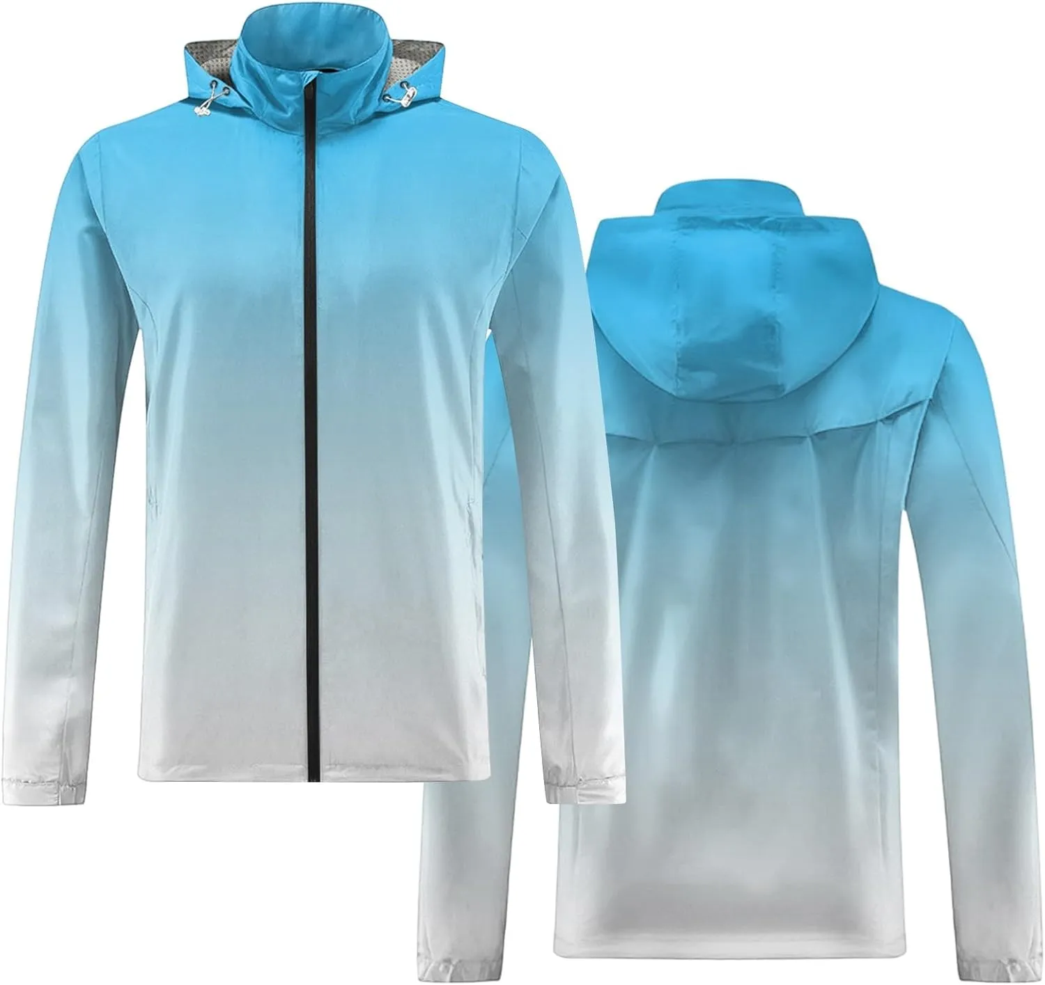 Mens Rain Jackets Waterproof with Hood Water Resistant Coat Breathable Rain Jacket Hiking Outerwear
