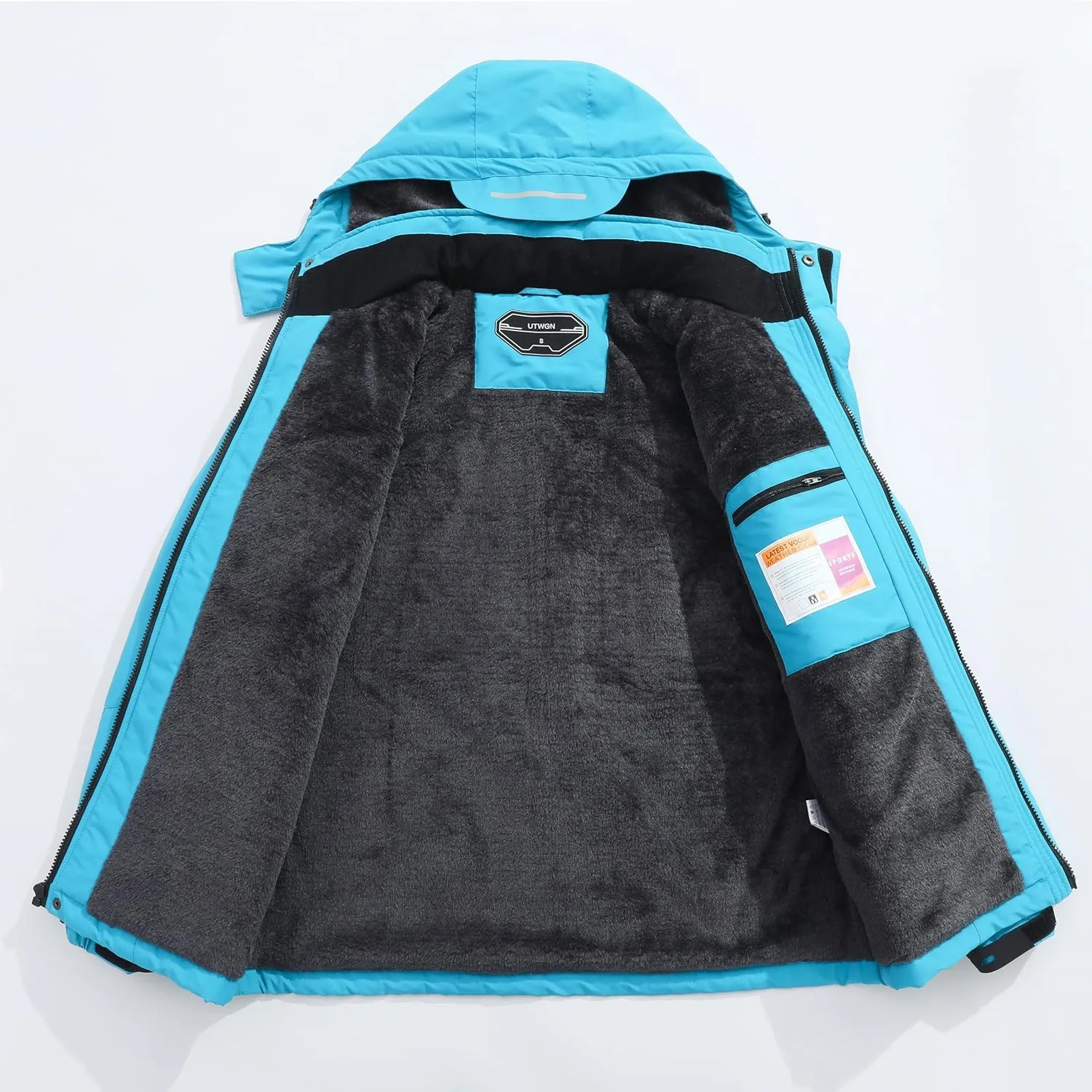 Men's Ski Jacket Winter Warm Snow Coat Waterproof Windbreaker Hooded Work Outerwear Snowboarding Jackets