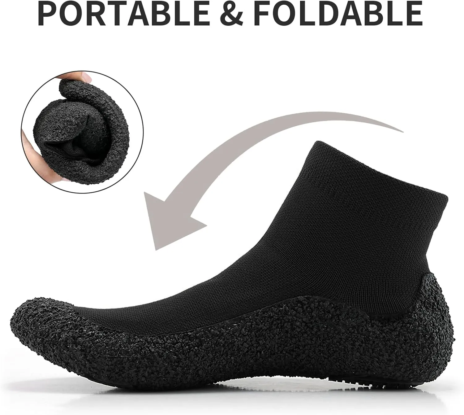 Mens Womens Barefoot Sock Shoes Minimalist Zero Drop Walking Shoes Comfortable Lightweight Ultra Portable Non Slip Multi-Purpose Fitness Workout Yoga Shoes