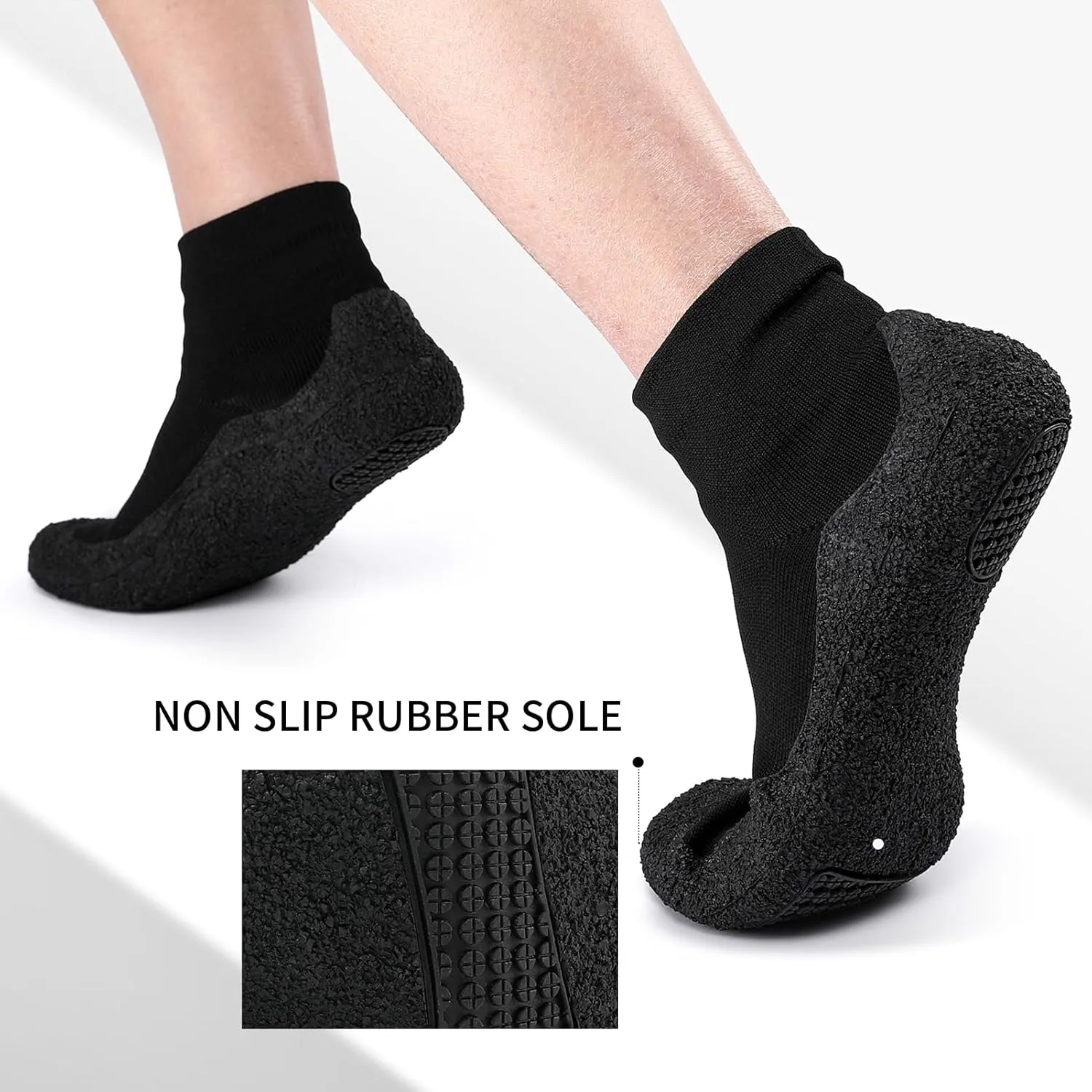 Mens Womens Barefoot Sock Shoes Minimalist Zero Drop Walking Shoes Comfortable Lightweight Ultra Portable Non Slip Multi-Purpose Fitness Workout Yoga Shoes