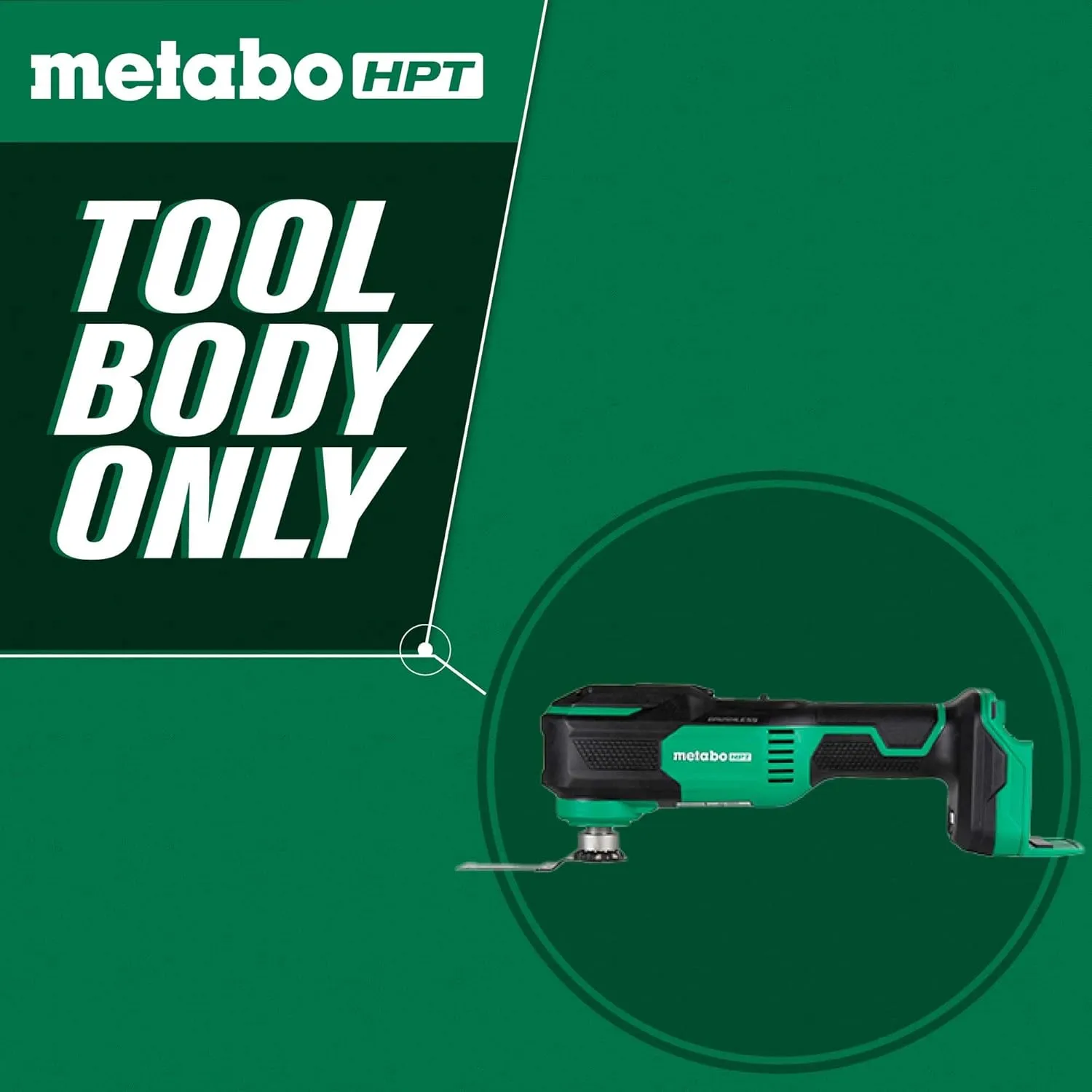 Metabo HPT 18V MultiVolt Cordless Oscillating Multi-Tool, Low Vibration Design, Universal Design, 6 Speed Settings, User Vibration Protection, Starlock, Tool Body Only, CV18DAQ4