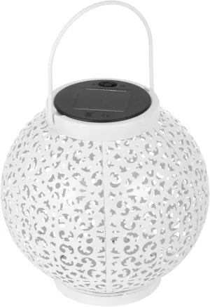 Milisten 1pc Solar Lantern Outdoor Decorative Iron Art Hollow Garden Light Led Outdoor Lamp for Patio Porch Design Unique Light Pattern