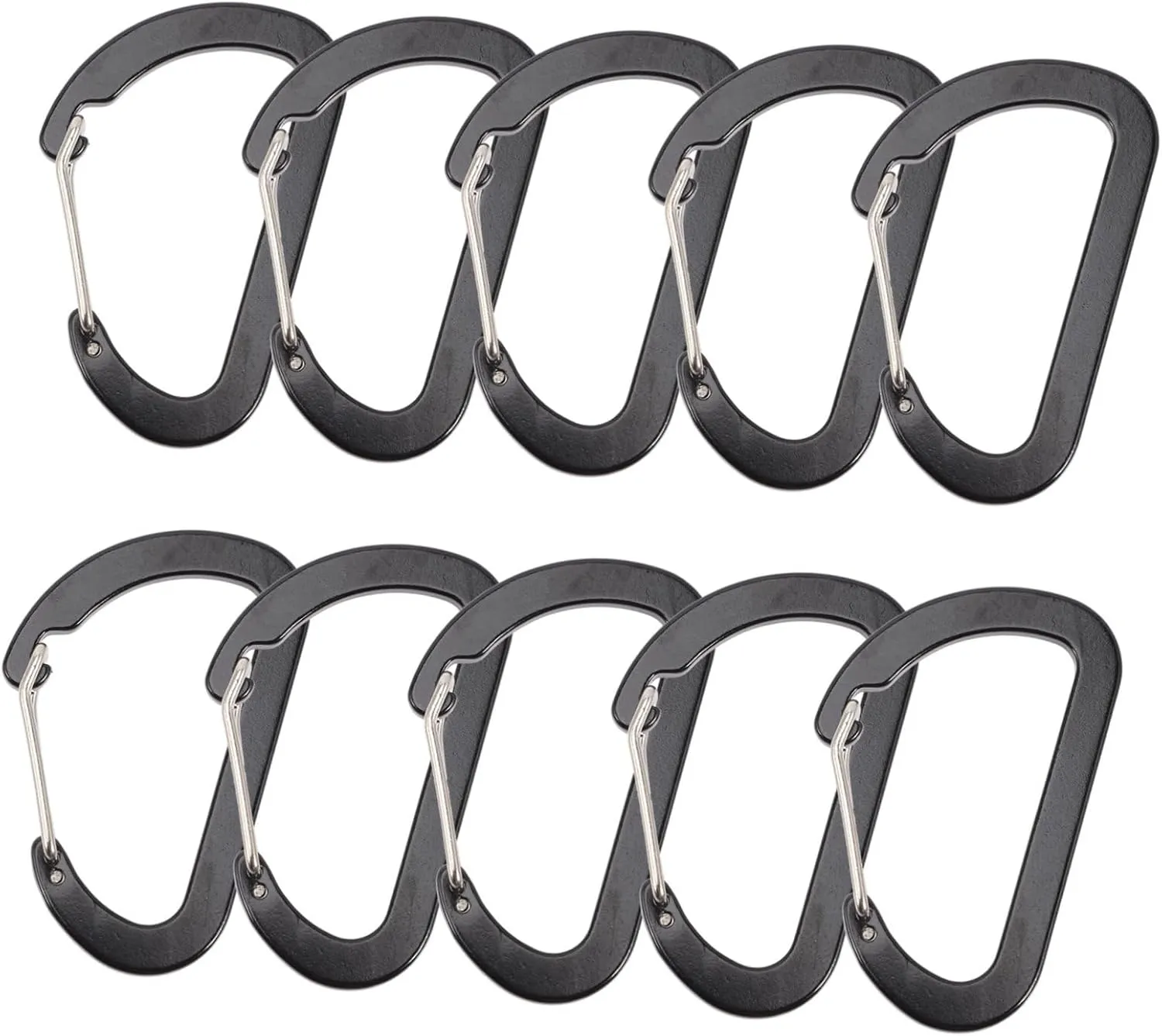 Milisten Carabiner Back Clips Hook Hanging Back Accessories Buckle Climbing Camping Spring Fixed Clip Key Ring
