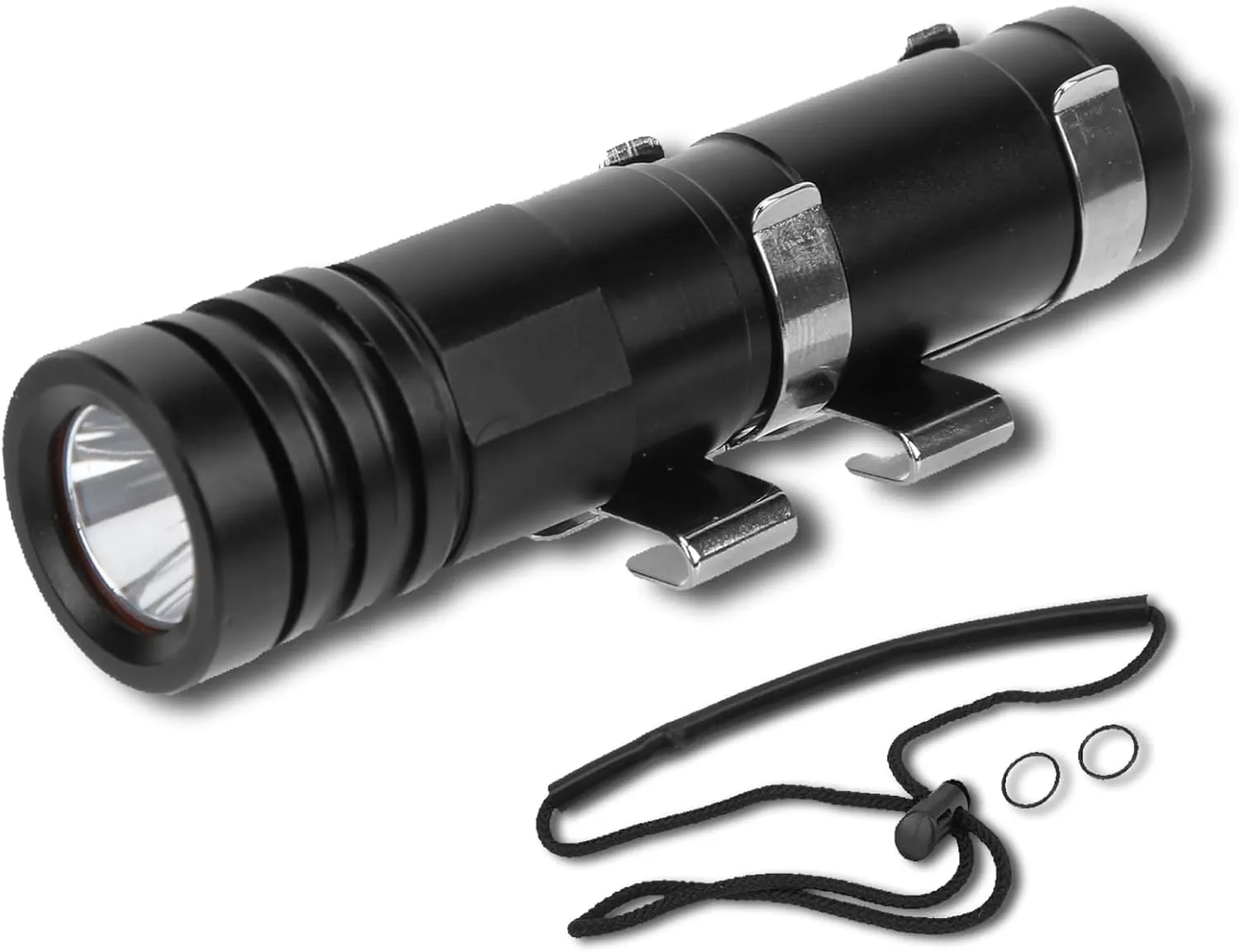 Mini Diving Flashlight, 200M Water Proof Underwater LED Headlamp Camping Lantern Torch with Mask Fixing Clip and Lanyard for Diving Sea Exploration
