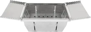 Mini Folding Wood Stove, Rectangle Stainless Steel Light Wooden Grill Stove for Camping Outdoors, Easy to Burn, Shape, Stable Fire, Suitable for: Camping Picnic and Heating