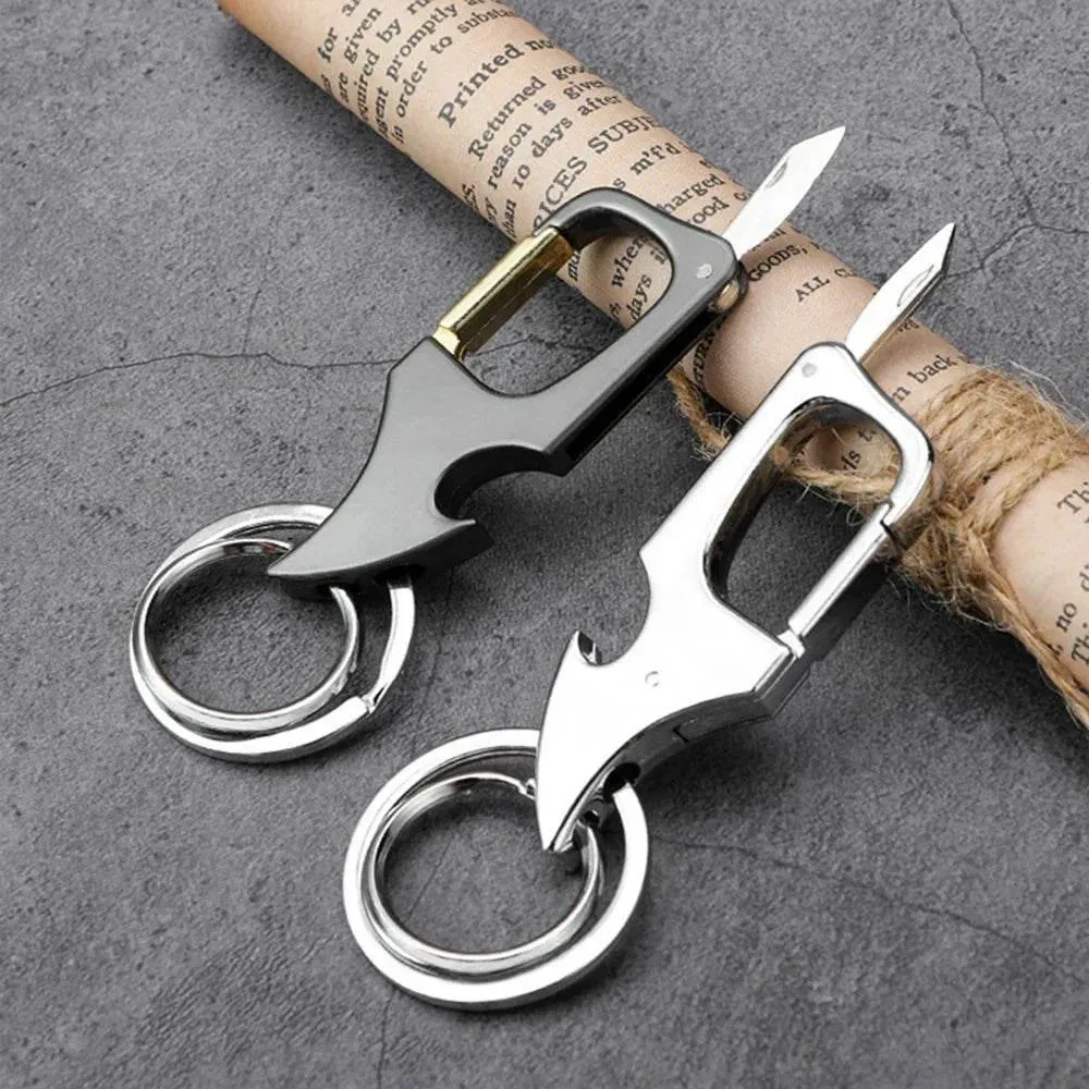 Mini Keychain Bottle Opener Knife - Foldable Tool