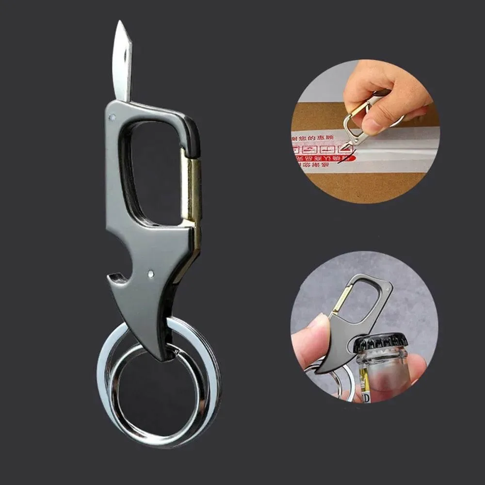 Mini Keychain Bottle Opener Knife - Foldable Tool