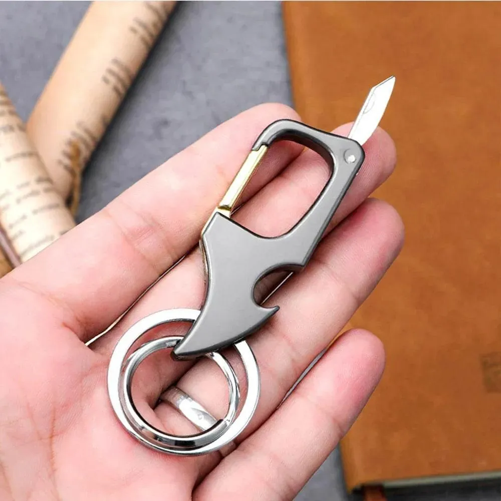 Mini Keychain Bottle Opener Knife - Foldable Tool