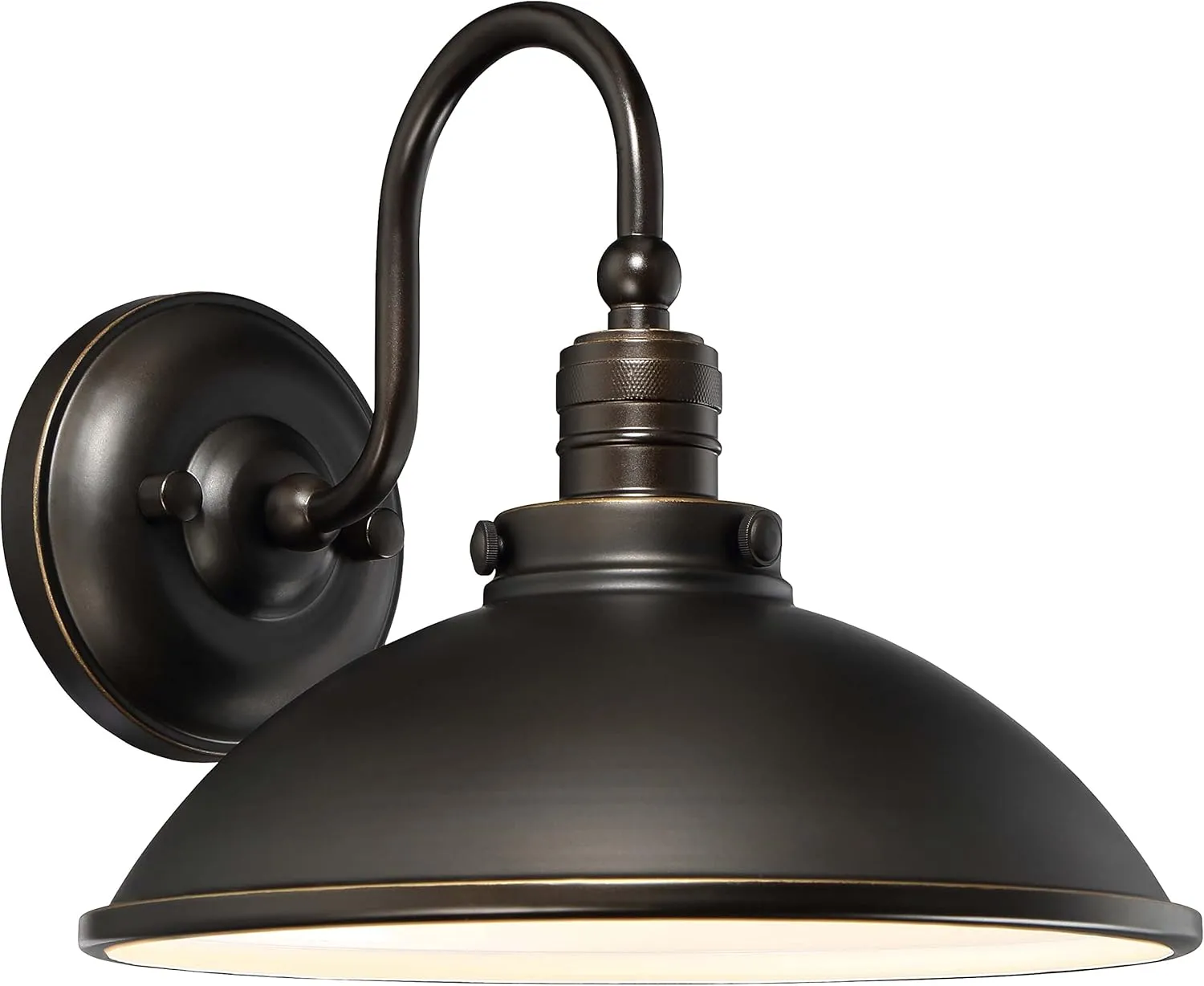 Minka Lavery Urban Industrial Outdoor Wall Light 71169-143C-L Baytree Lane Exterior Wall Lantern, 1-Light LED 14 Watts, Oil Rubbed Bronze