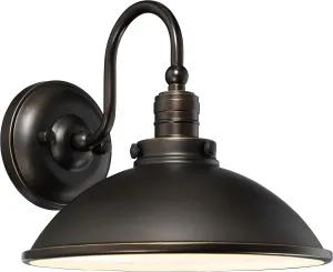 Minka Lavery Urban Industrial Outdoor Wall Light 71169-143C-L Baytree Lane Exterior Wall Lantern, 1-Light LED 14 Watts, Oil Rubbed Bronze
