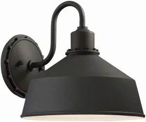 Minka Lavery Urban Industrial Outdoor Wall Light 71242-66 Mantiel Exterior Wall Lantern, 1-Light 100 Watts, Black