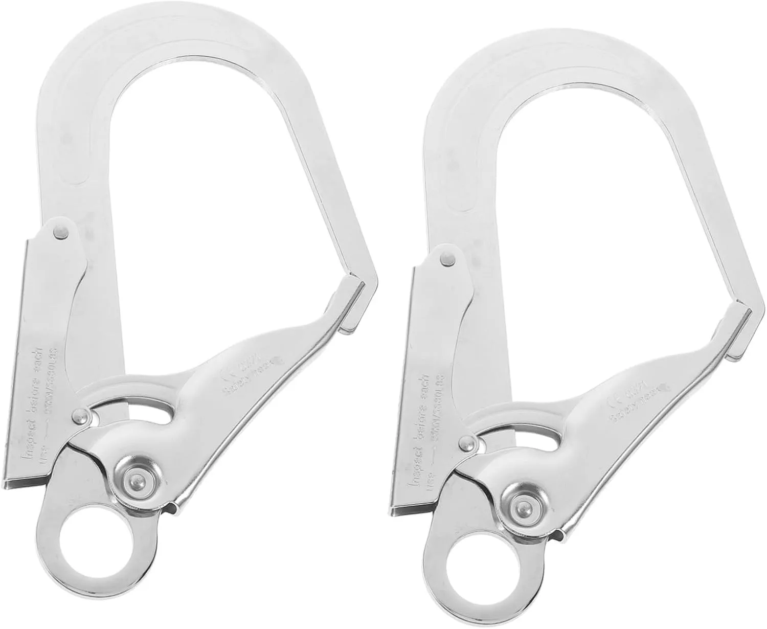 Mipcase 2pcs Self-Locking Carabiner Hook Large Grappling Hook for Climbing Mountaineering Heavy Duty Auto Locking Carabiner Clip