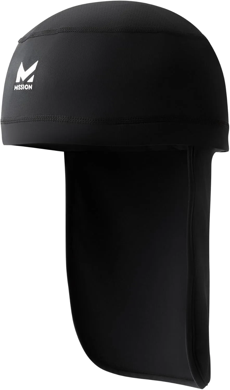 Mission Cooling Helmet Liner with Nape, Black - Lightweight & Breathable - Cools Up to 2 Hours - UPF 50 Sun Protection - Machine Washable