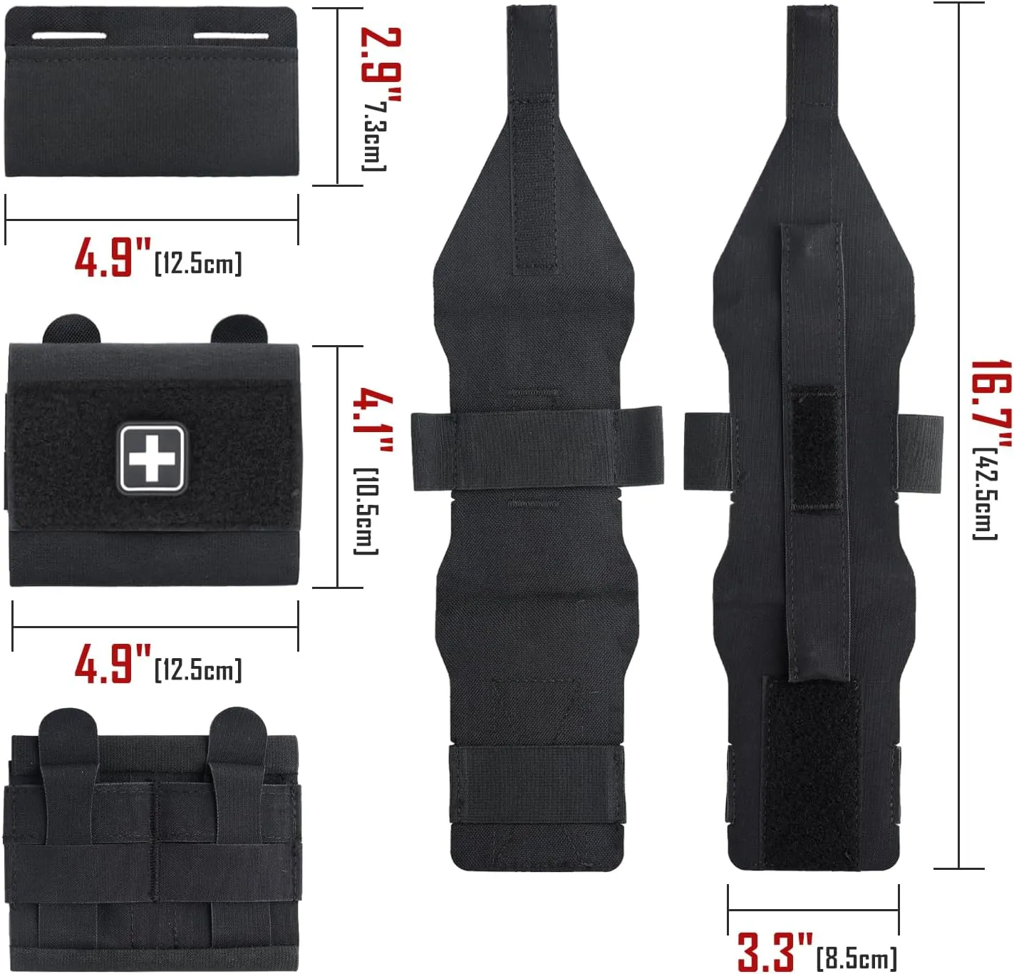 Molle IFAK Micro Trauma Pouch, Tactical First Aid Belt IFAK Bag Medical EMT Emergency Survival Med Pouch Small EDC Portable Pack with Tourniquet Hammock for Duty Belt Vest Hunting