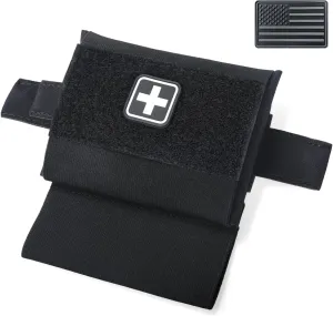 Molle IFAK Micro Trauma Pouch, Tactical First Aid Belt IFAK Bag Medical EMT Emergency Survival Med Pouch Small EDC Portable Pack with Tourniquet Hammock for Duty Belt Vest Hunting