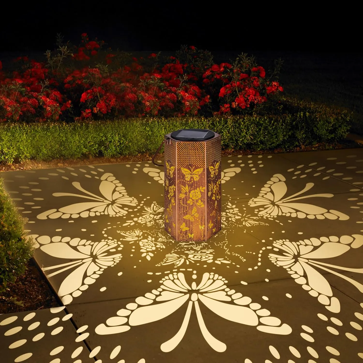 Mothers Day Gifts Butterfly Solar Lanterns Outdoor Waterproof - Birthday Gifts for Women, Mom, Butterflies Solar Lights Outdoor Hanging Garden Decor for Outside, Patio, Outdoor, Yard, Lawn, Balcony