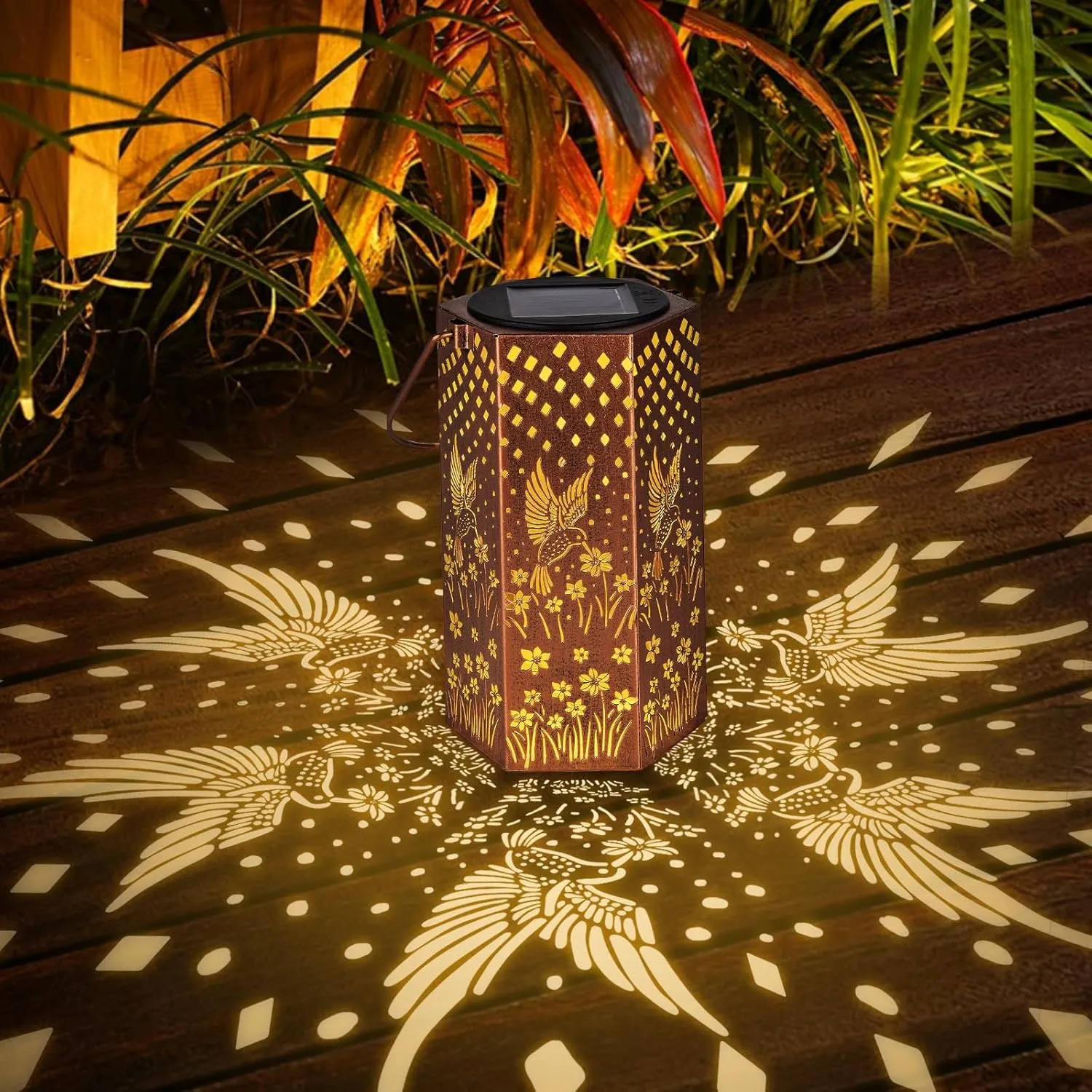 Mothers Day Gifts Hummingbird Solar Lights Outdoor - Birthday Gifts for Women, Men, Mom, Solar Lanterns Outdoor Waterproof Hanging Garden Decor for Outside, Patio, Outdoor, Yard, Lawn, Balcony