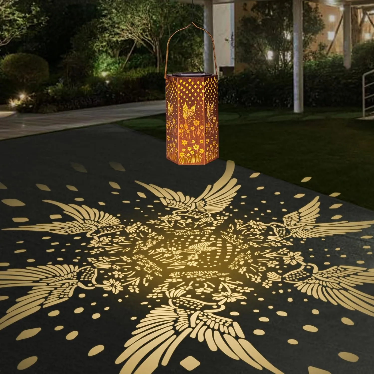 Mothers Day Gifts Hummingbird Solar Lights Outdoor - Birthday Gifts for Women, Men, Mom, Solar Lanterns Outdoor Waterproof Hanging Garden Decor for Outside, Patio, Outdoor, Yard, Lawn, Balcony