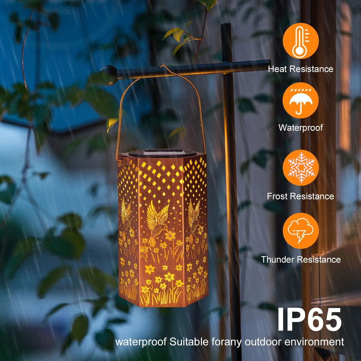 Mothers Day Gifts Hummingbird Solar Lights Outdoor - Birthday Gifts for Women, Men, Mom, Solar Lanterns Outdoor Waterproof Hanging Garden Decor for Outside, Patio, Outdoor, Yard, Lawn, Balcony