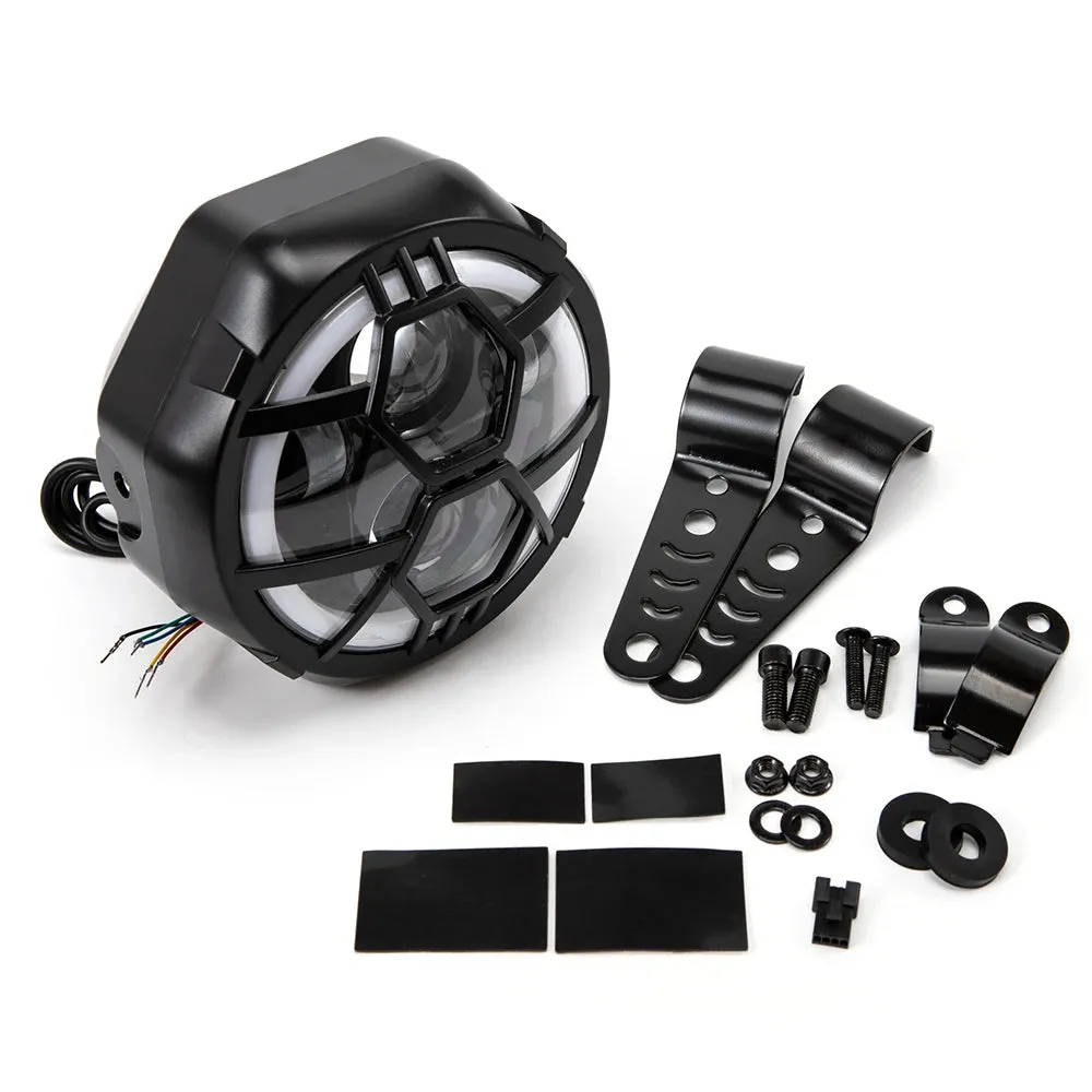 Motorcycle 5.75inch LED Headlight E-bike High Low Beam For Honda Yamaha Suzuki Custom Refit 5.75" Snowmobile Headlamp Cafe Racer
