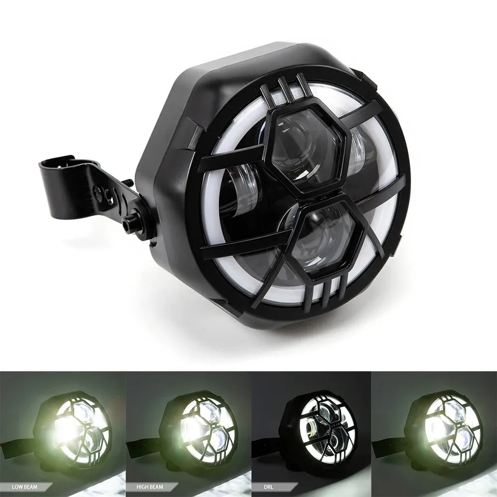 Motorcycle 5.75inch LED Headlight E-bike High Low Beam For Honda Yamaha Suzuki Custom Refit 5.75" Snowmobile Headlamp Cafe Racer