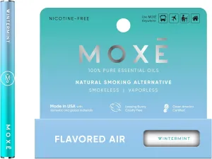MOXE Natural Wintermint Air Inhaler | Non Electric Long-Lasting Flavored Air Refreshing Support | Oral Fixation Wintergreen & Menthol Essential Oils, Craving Relief