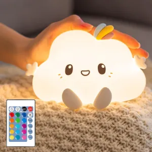 Mubarek LED Cloud Lights - 16 Color Silicone Cloud Lamp, Dimmable, Portable Rechargeable, Cute Kawaii Gifts