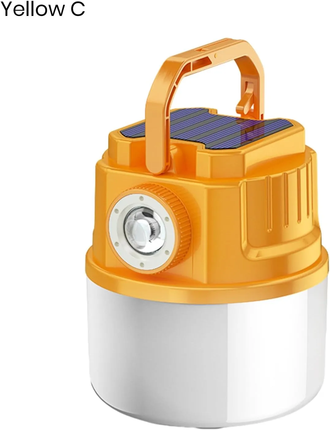 Multi-Functional Camping Lantern Outdoor with Power Bank Function Lamp Battery Indicator Compact 4 Adjustable Brightness Levels Rechargeable Yellow C