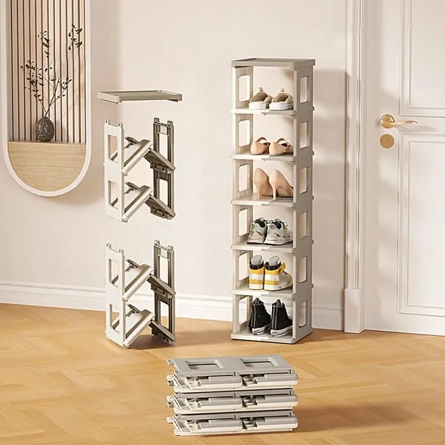Multi-layer Foldable Shoe Rack Shelf, Portable Shoe Organizer For Home, Office