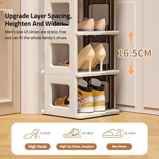 Multi-layer Foldable Shoe Rack Shelf, Portable Shoe Organizer For Home, Office